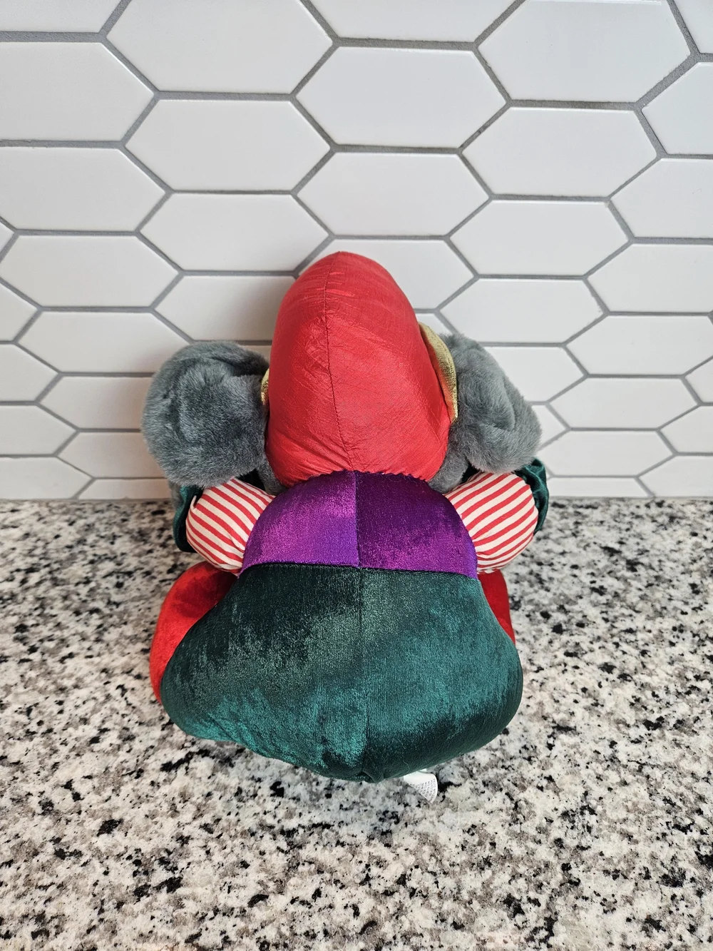 Vintage Christmas Elf Mouse Stuffed Plush